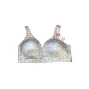 Cacique 42D comfort bliss lightly lined no wire support animal print bra